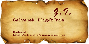 Galvanek Ifigénia névjegykártya